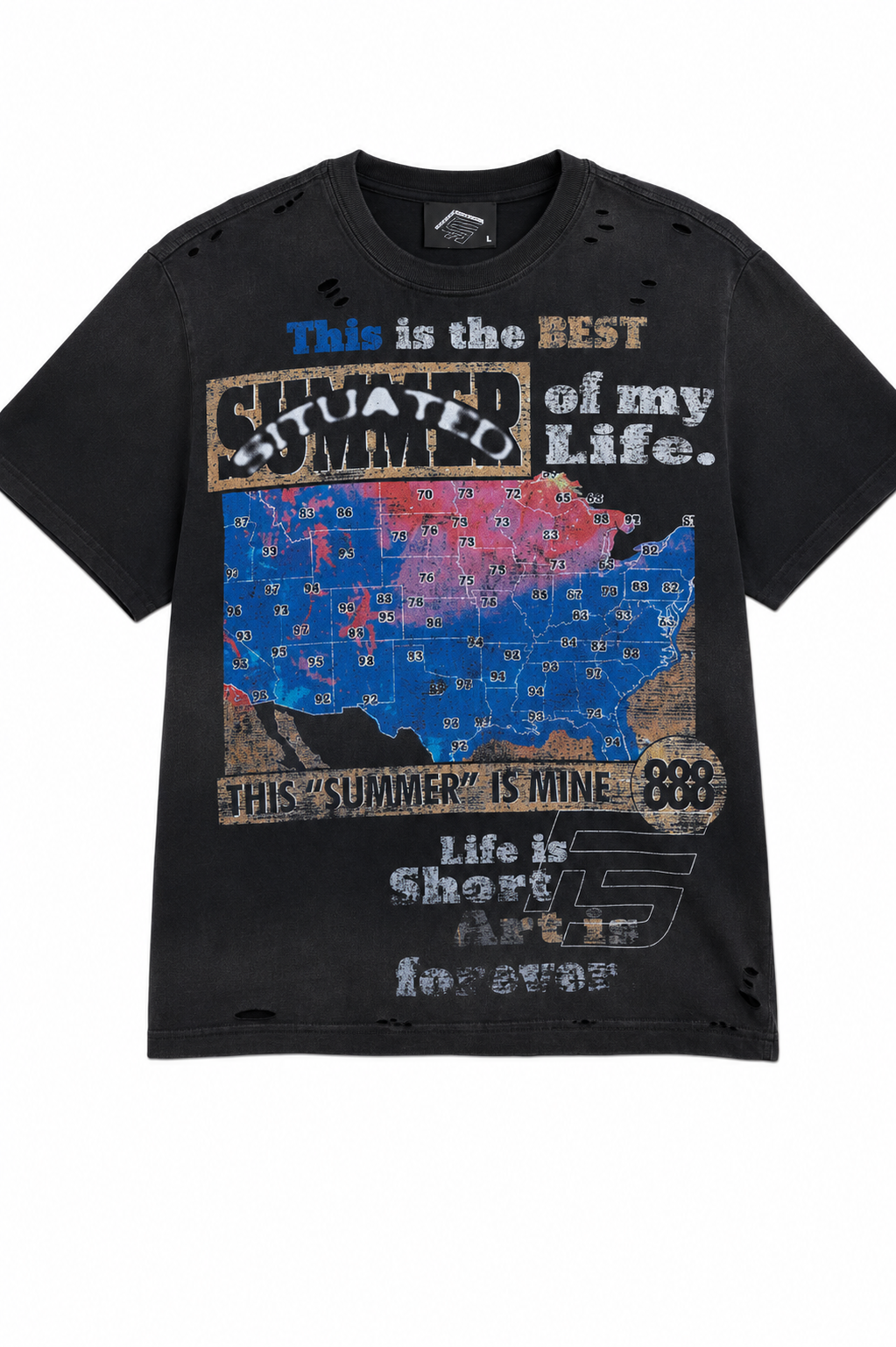 Situated Summer T-Shirt - Black
