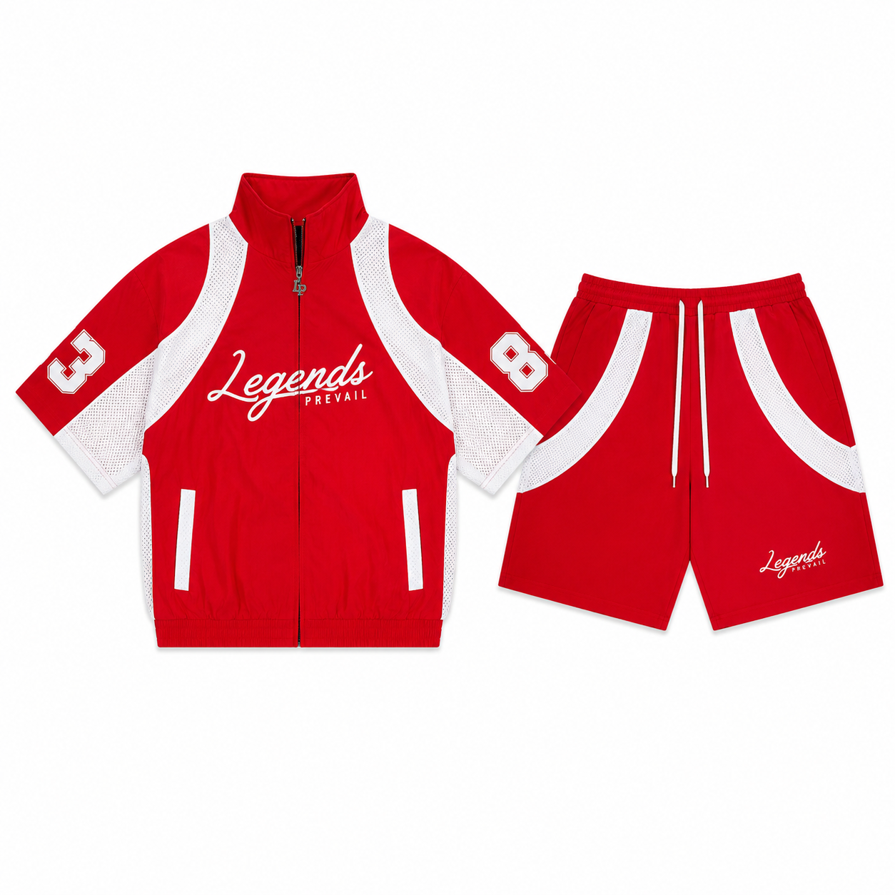 LP Windbreak Set - Red & white
