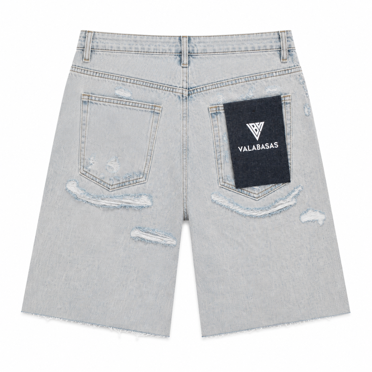 Compass Shorts - Light Blue Wash