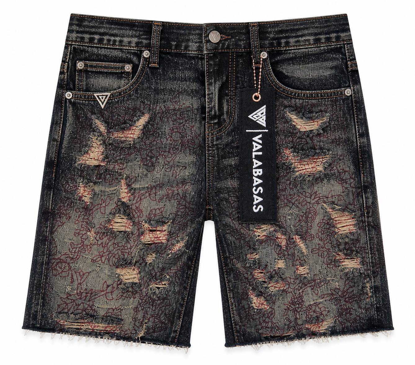 Path Denim Shorts - Dark Vintage Blue