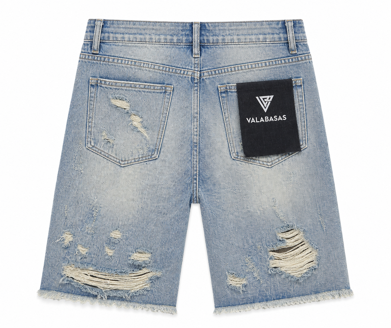 Snapped Baggy Jorts - Blue Wash