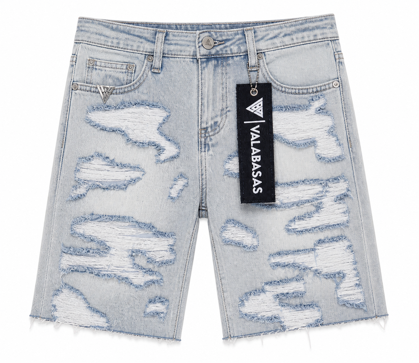 Incise Shorts - Light Blue Wash