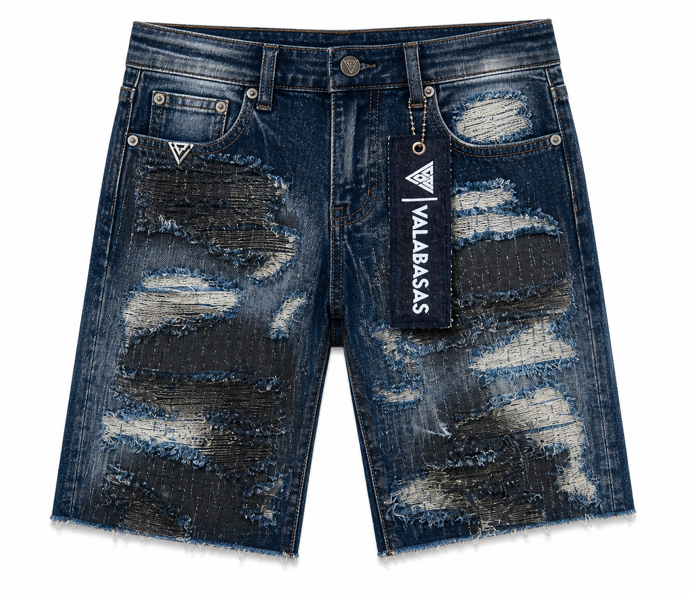 Incise Shorts - Dark Blue Mud