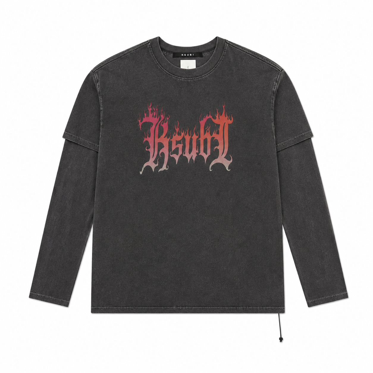 Fuego Layered T-Shirt - Charcoal