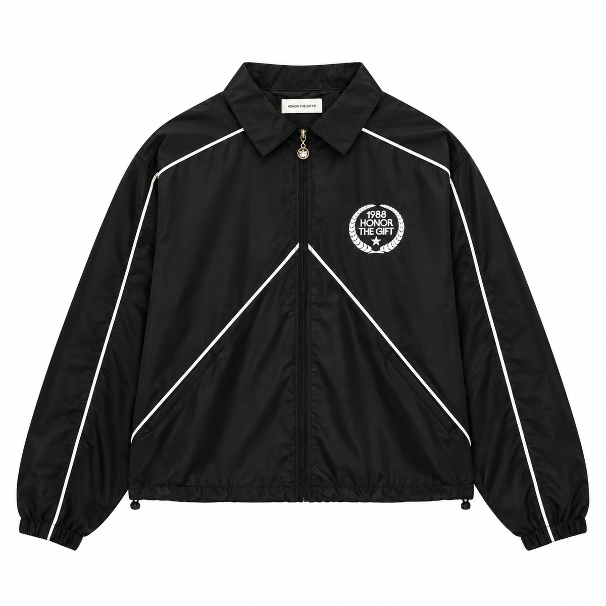 Honeycomb Ripstop Track Jacket - Black