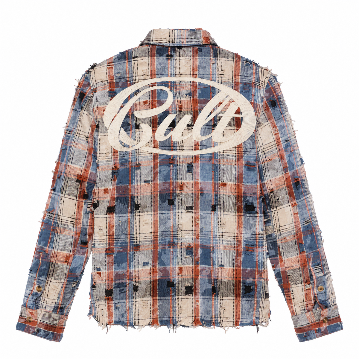 Vintage Embroidered Plaid Woven Shirt - Harvest Plaid