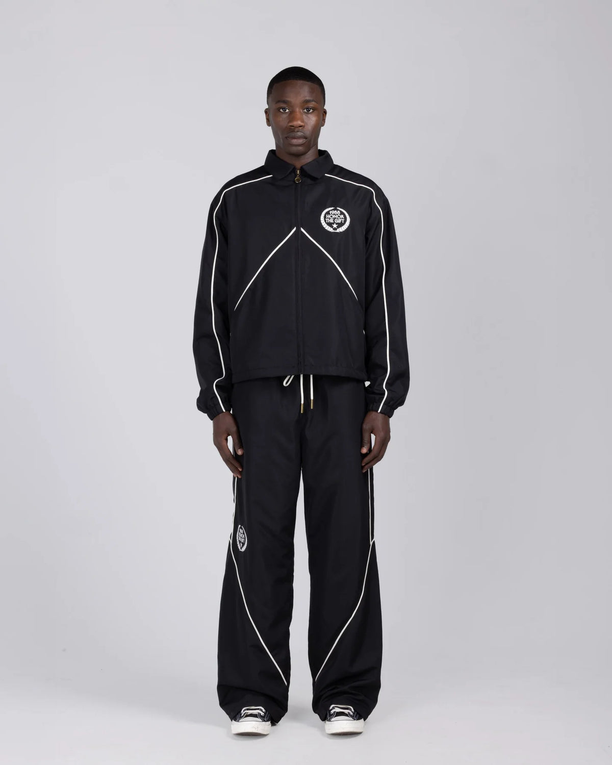 Honeycomb Ripstop Track Jacket - Black