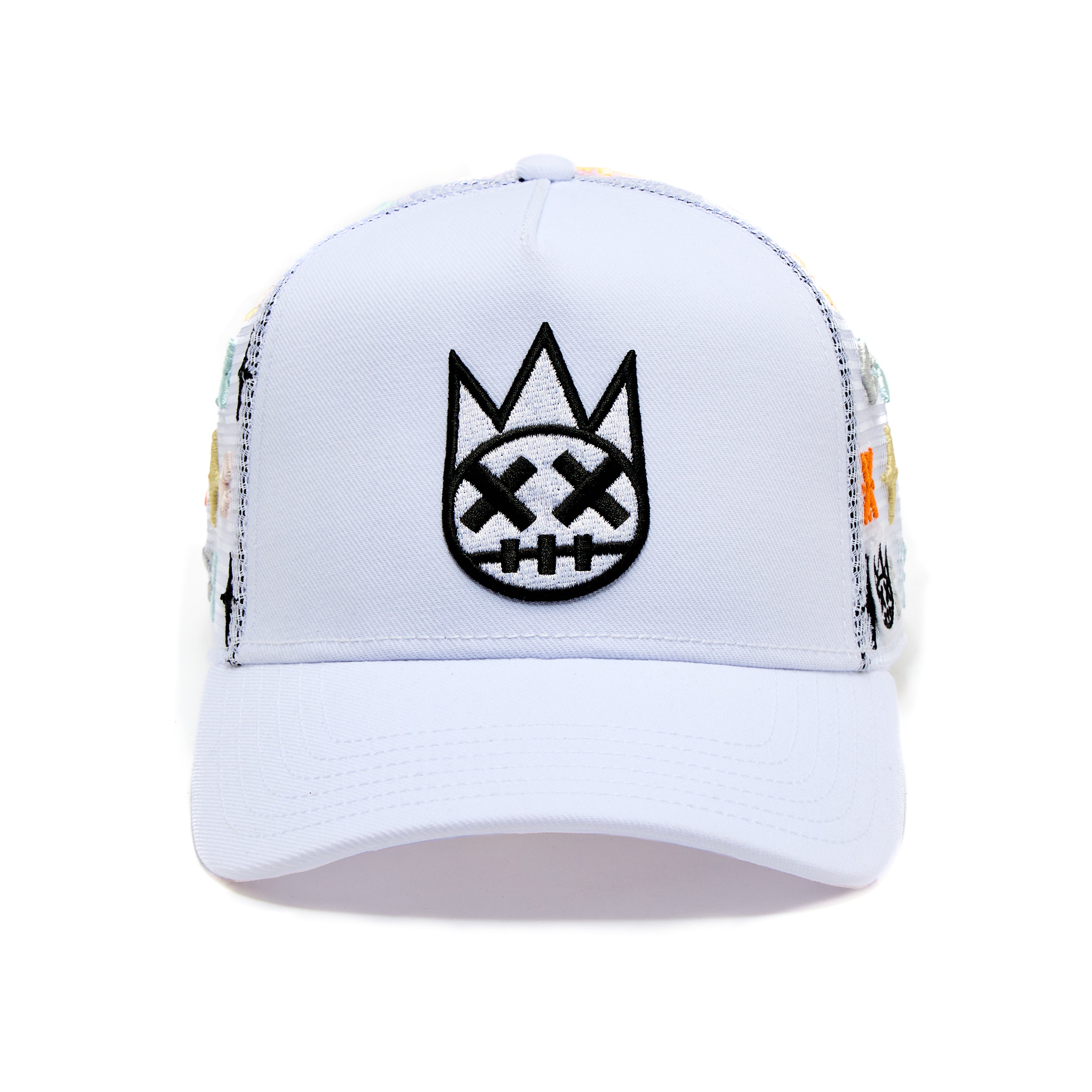 Cult's Cult Logo Pattern Hat in White Pattern