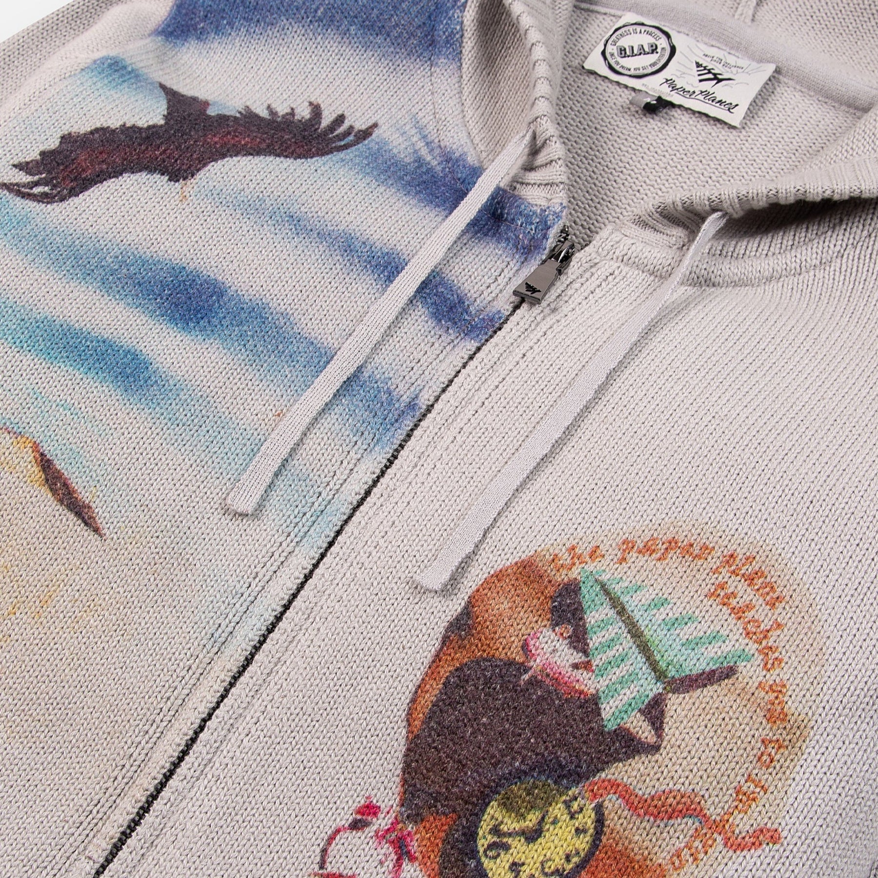 Printed Sweater Zip - Moon Struck