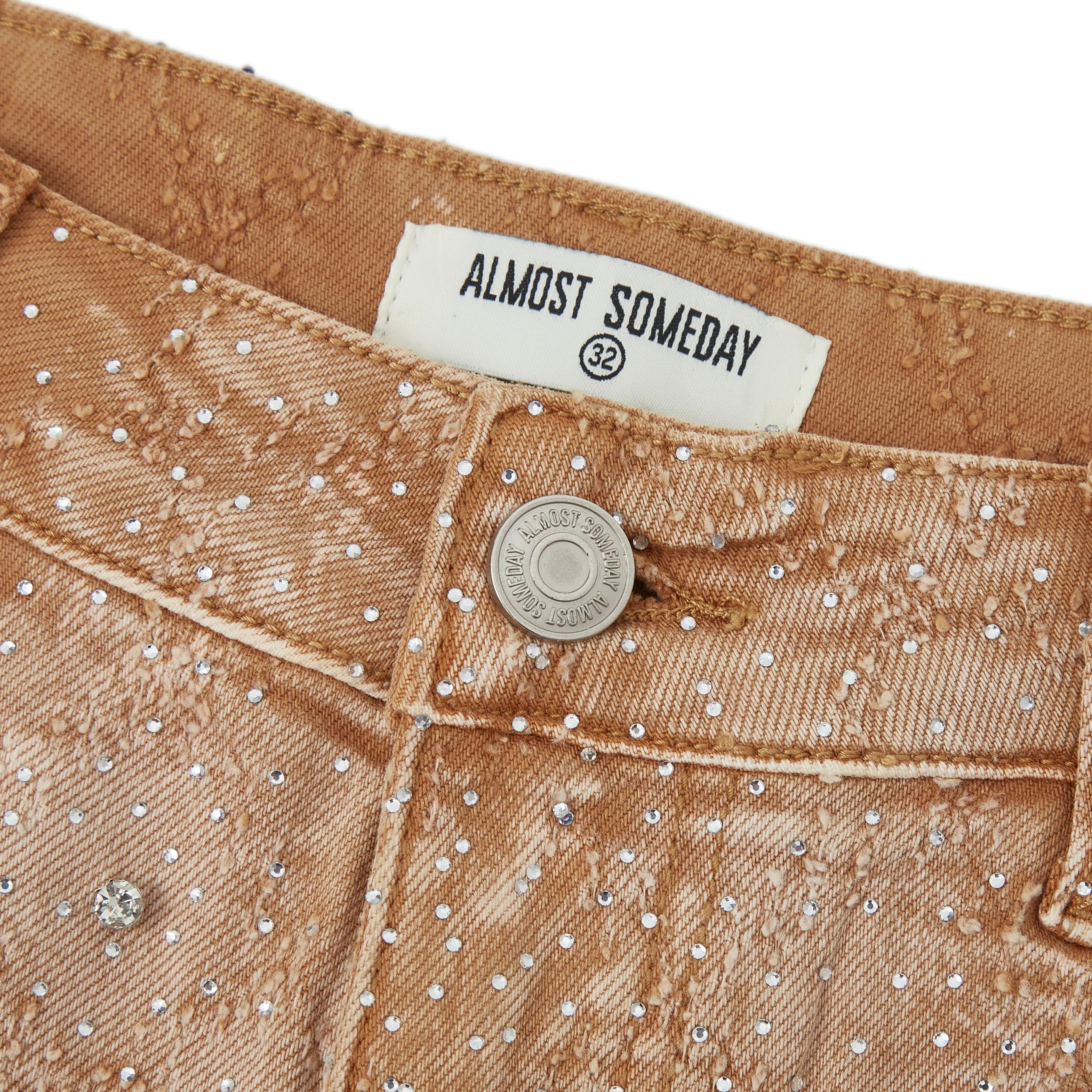 Gemstone Shorts - Tan Wash