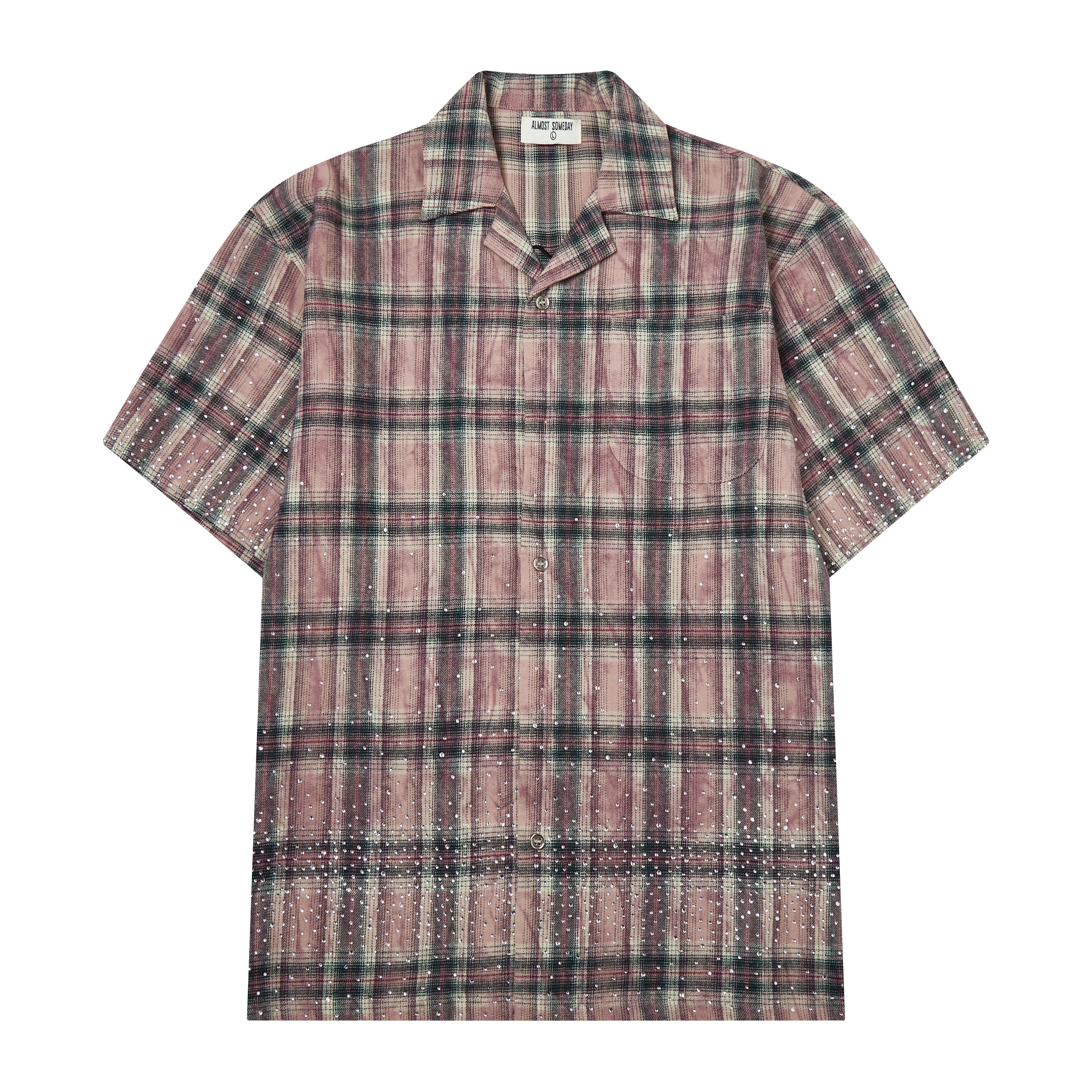 Solomon Rhinestone Flannel - Maroon