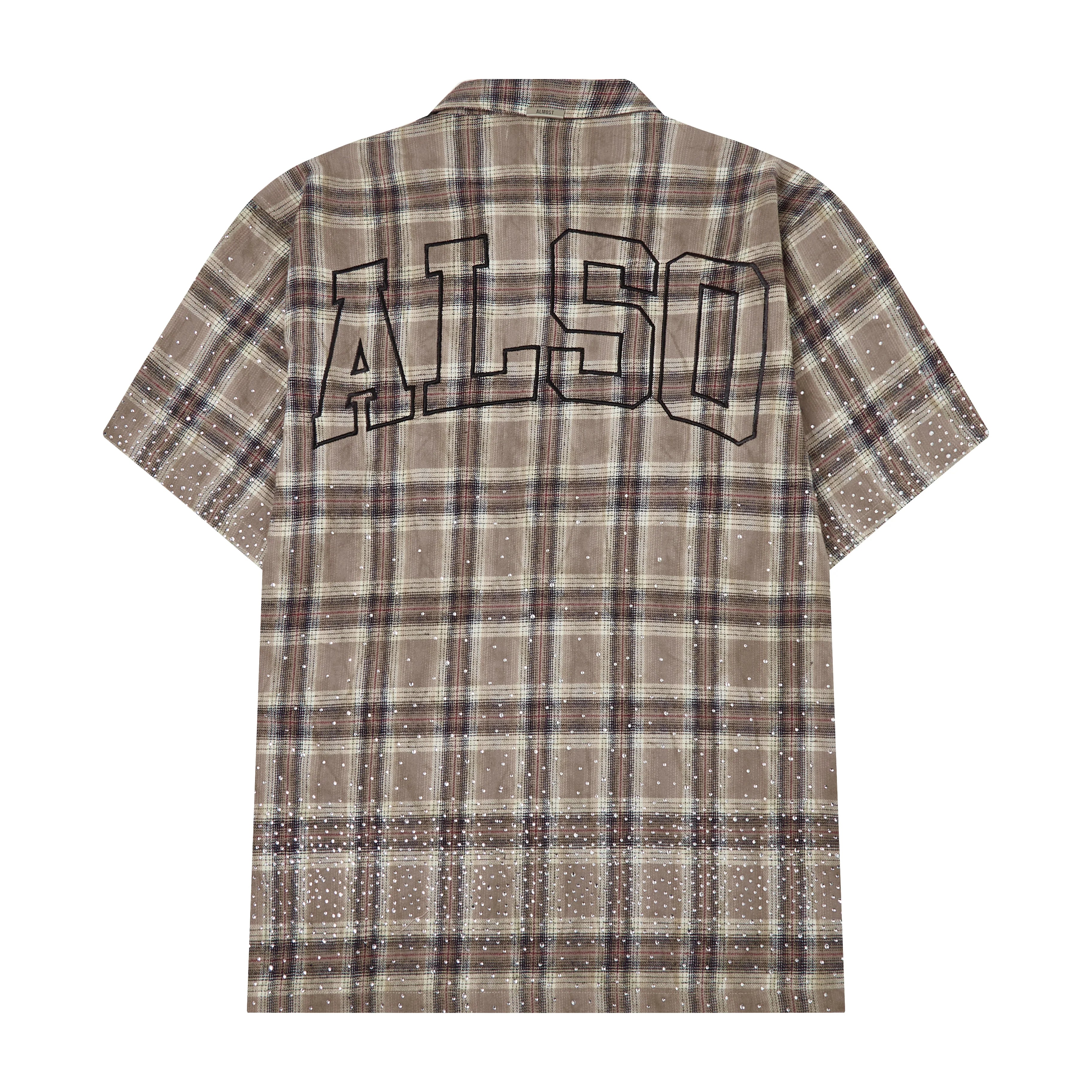 Solomon Rhinestone Flannel - Brown