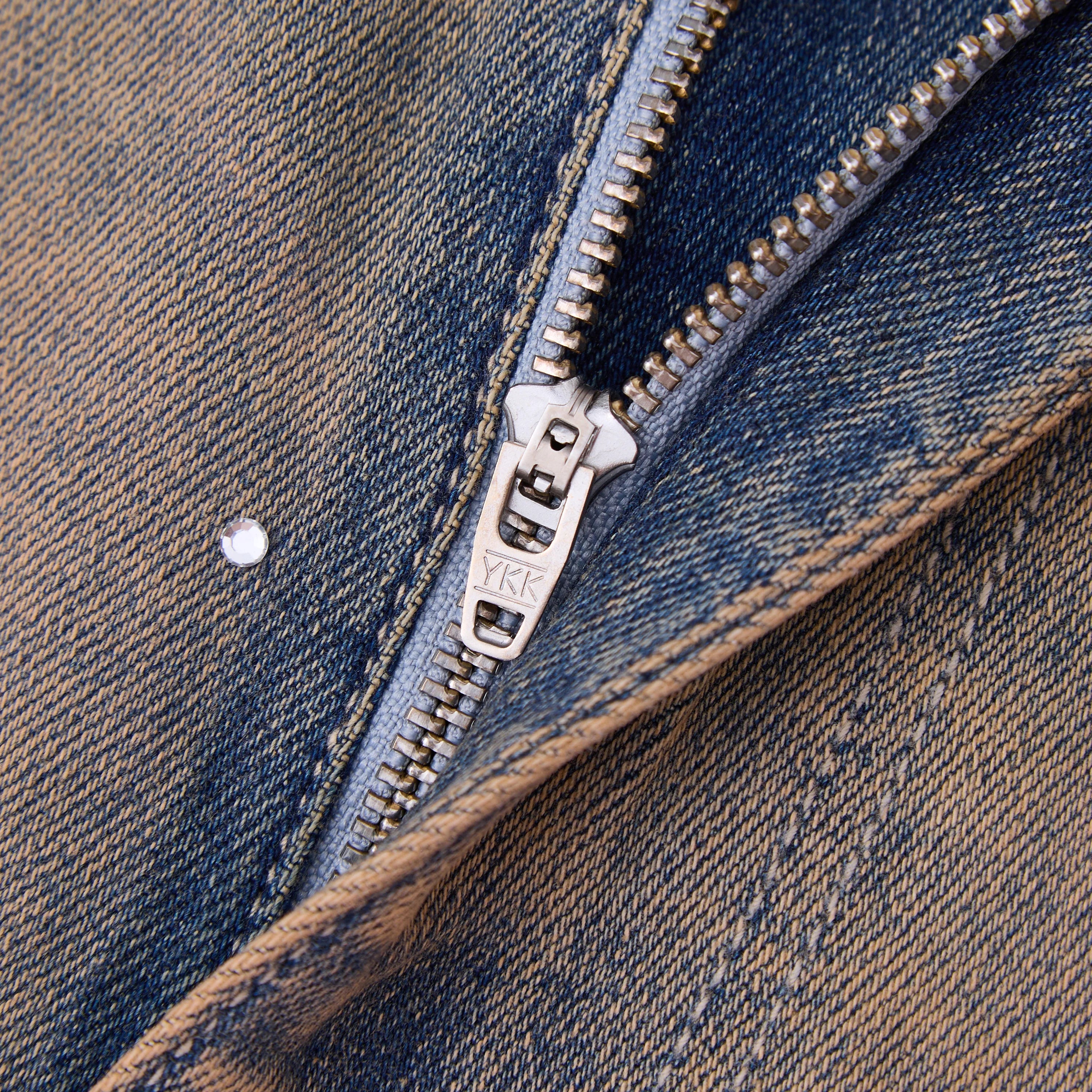 Solomon Rhinestone Jorts - Blue