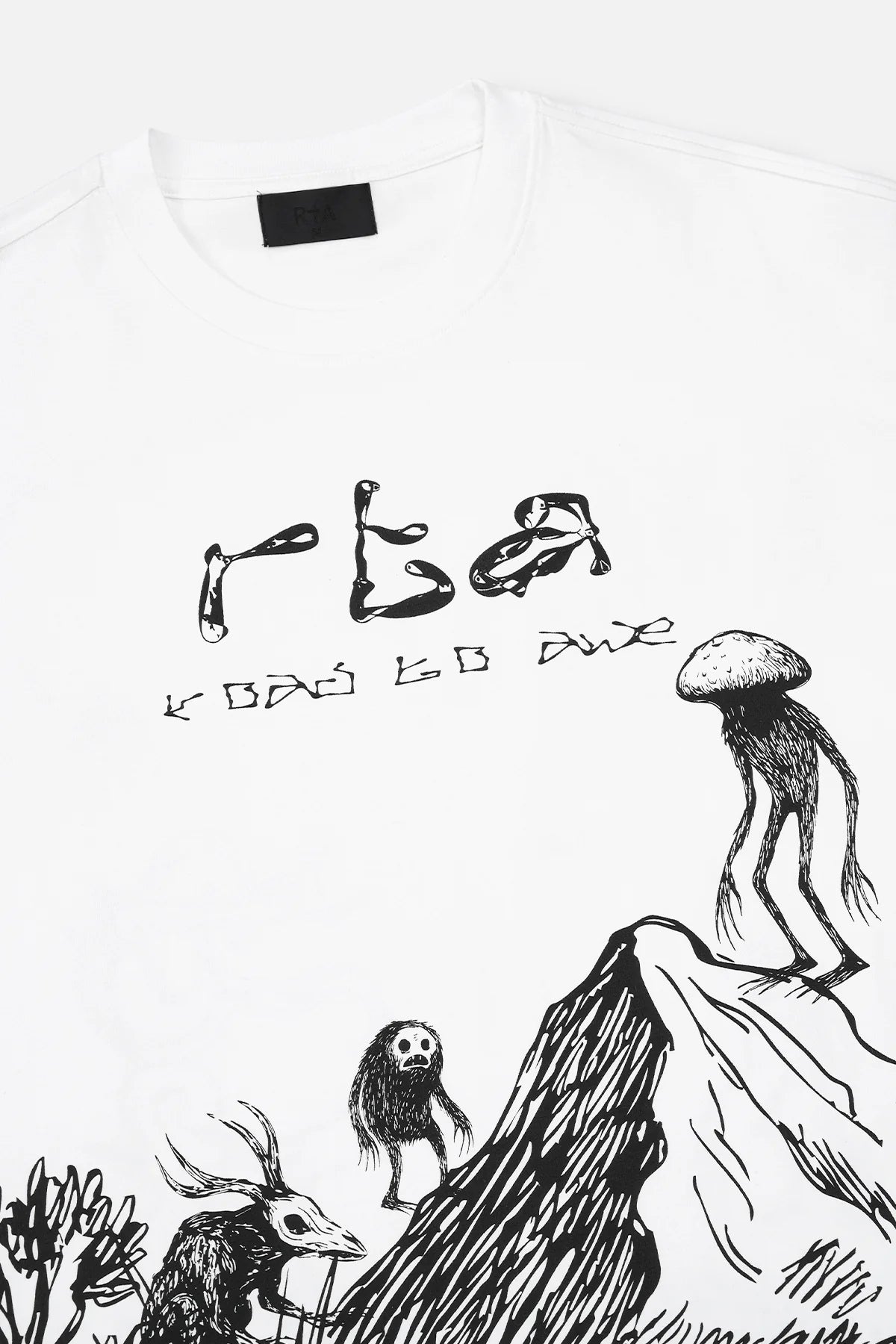 Colin Oversized Short Sleeve T-Shirt - White Creature Scenery