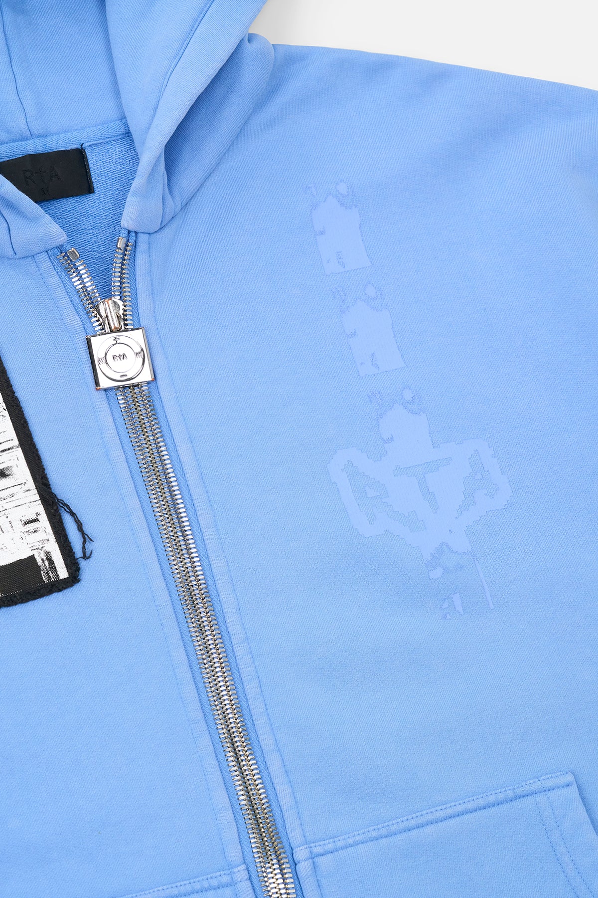 Zev Zip up Hoodie - Blue Digital Patch