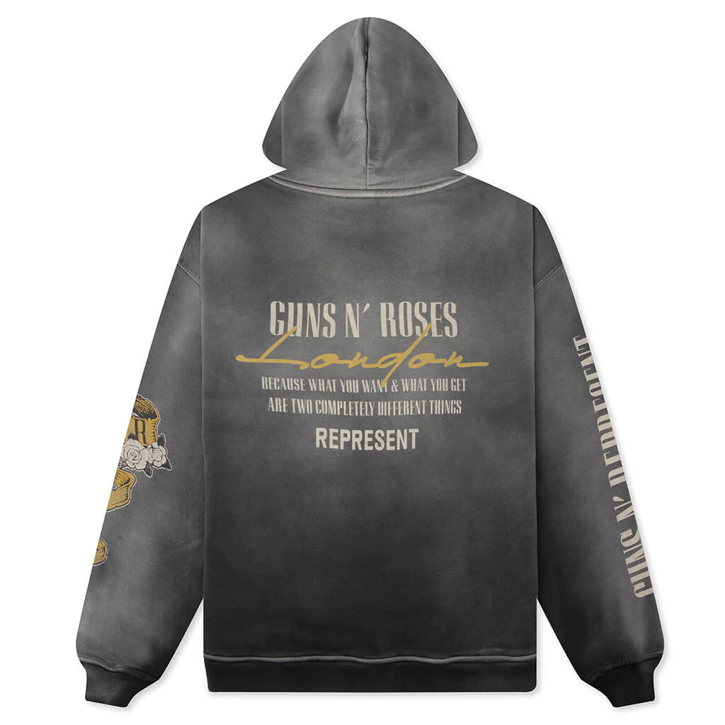 Guns N' Roses Zip Hoodie - Stained Black