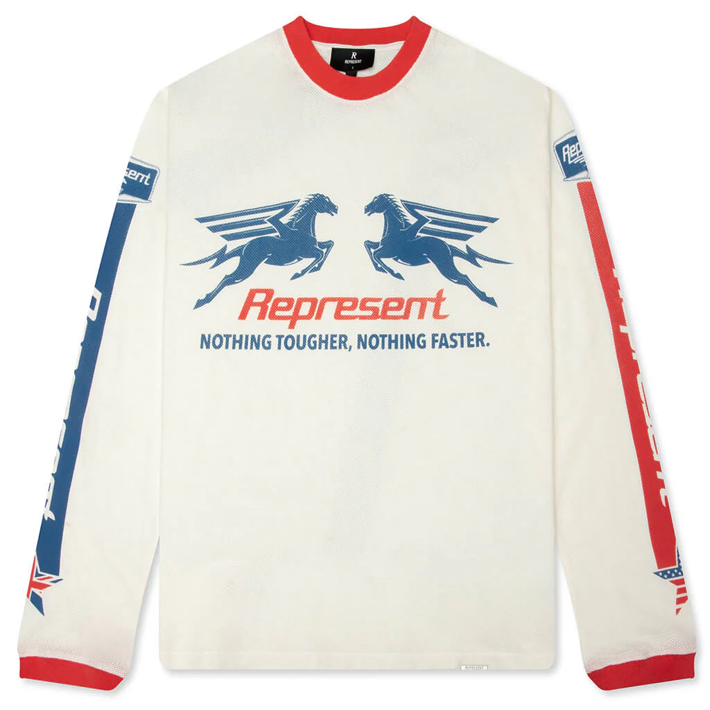 Mesh Pegasus Long Sleeve - Flat White