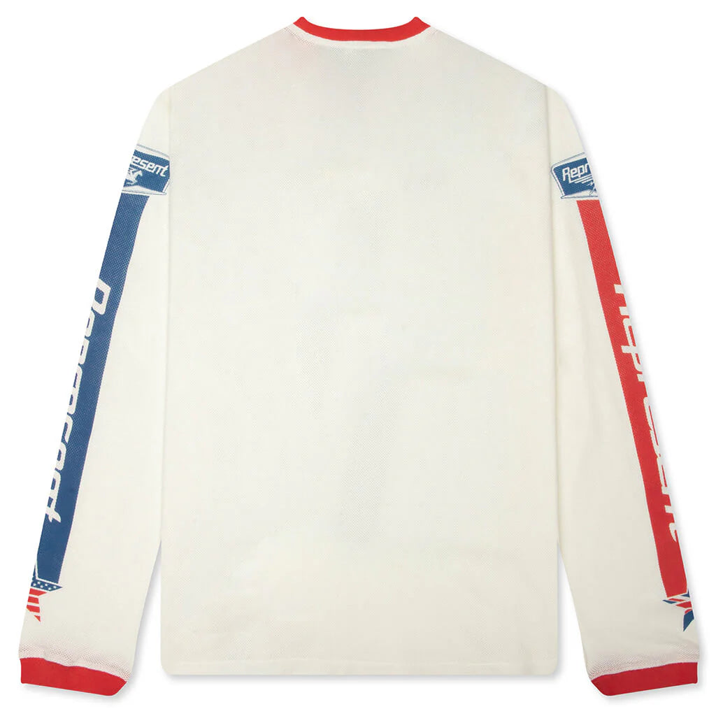 Mesh Pegasus Long Sleeve - Flat White