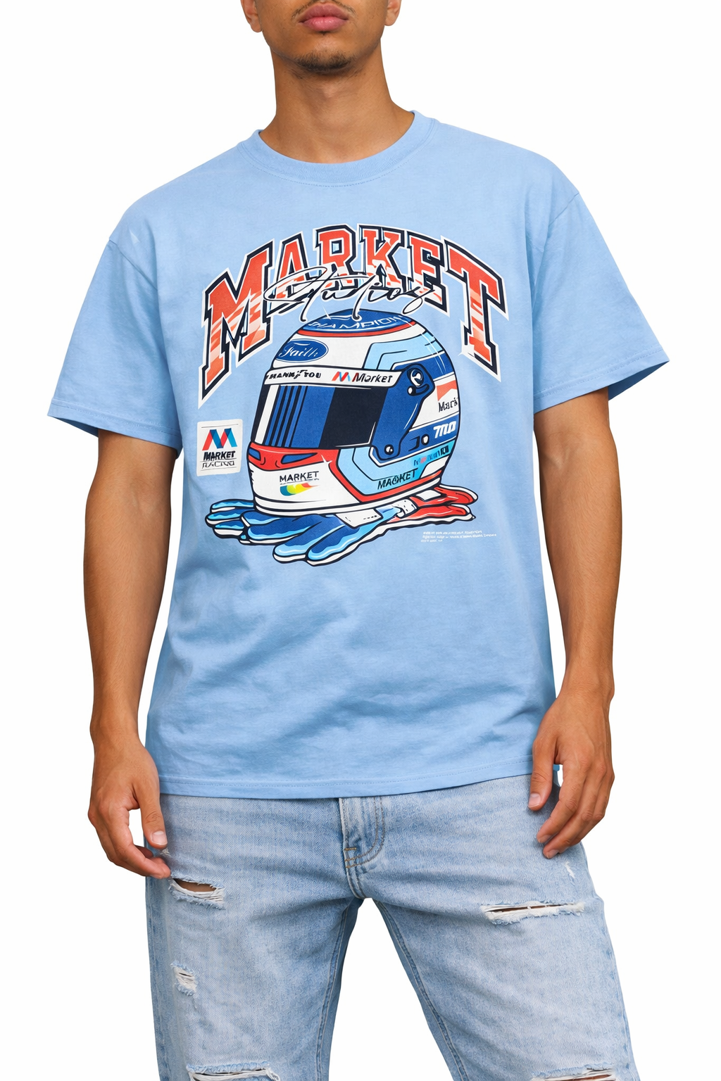 Racing Helmet T-Shirt - Dusk Blue