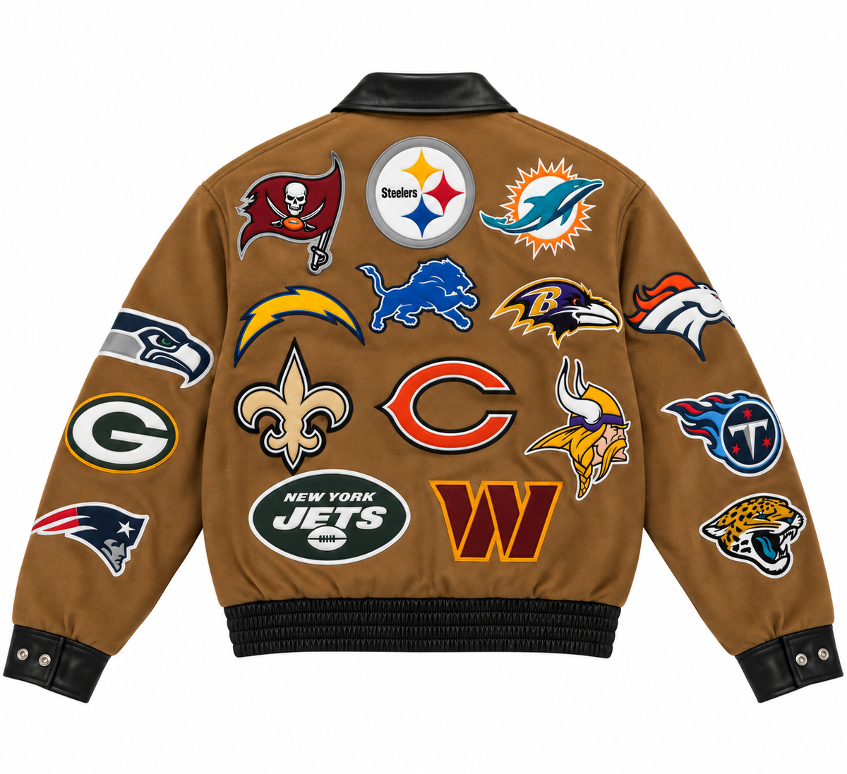 NFL Collage Wool & Leather Jacket - Camo