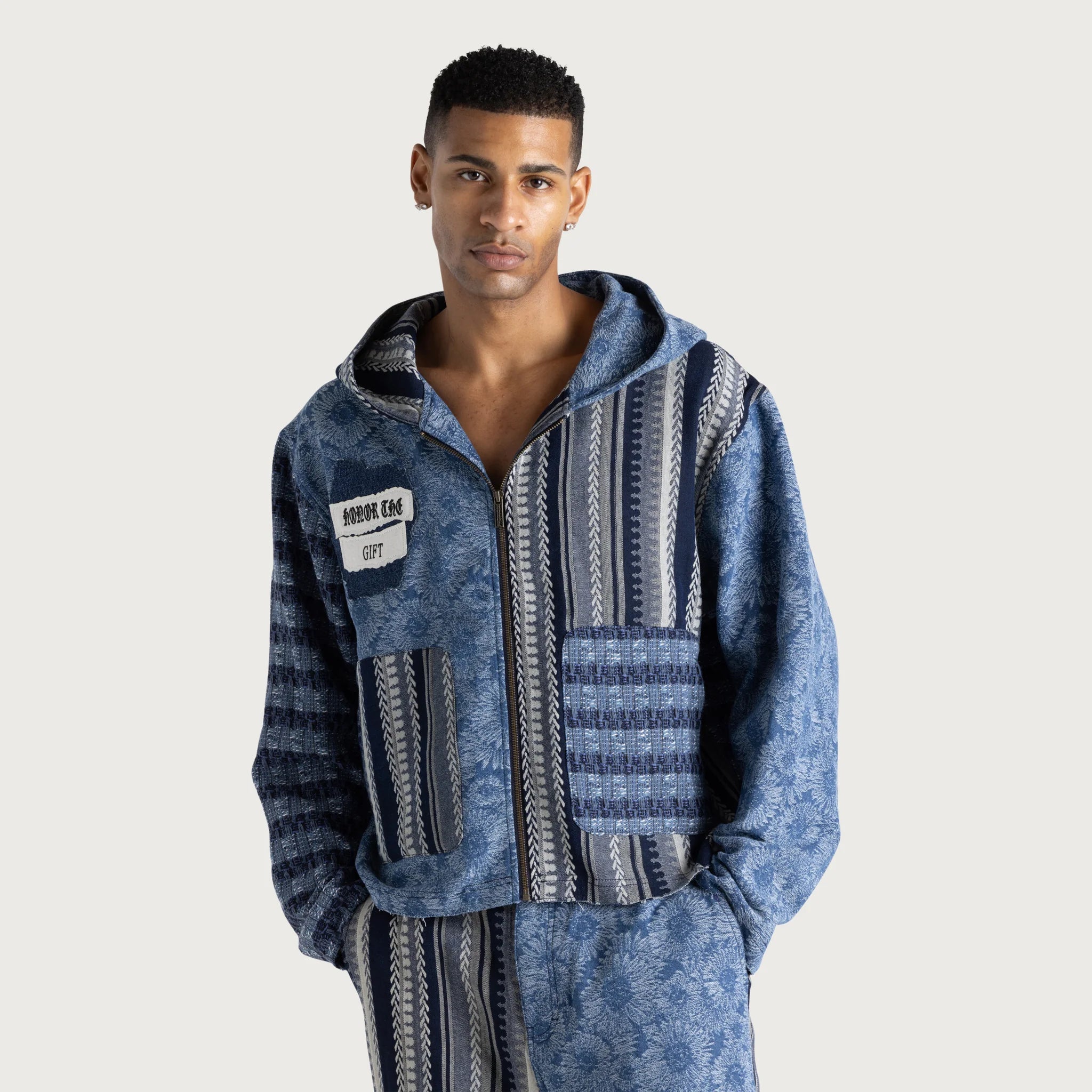 Indigo Tapestry Hoodie - Indigo