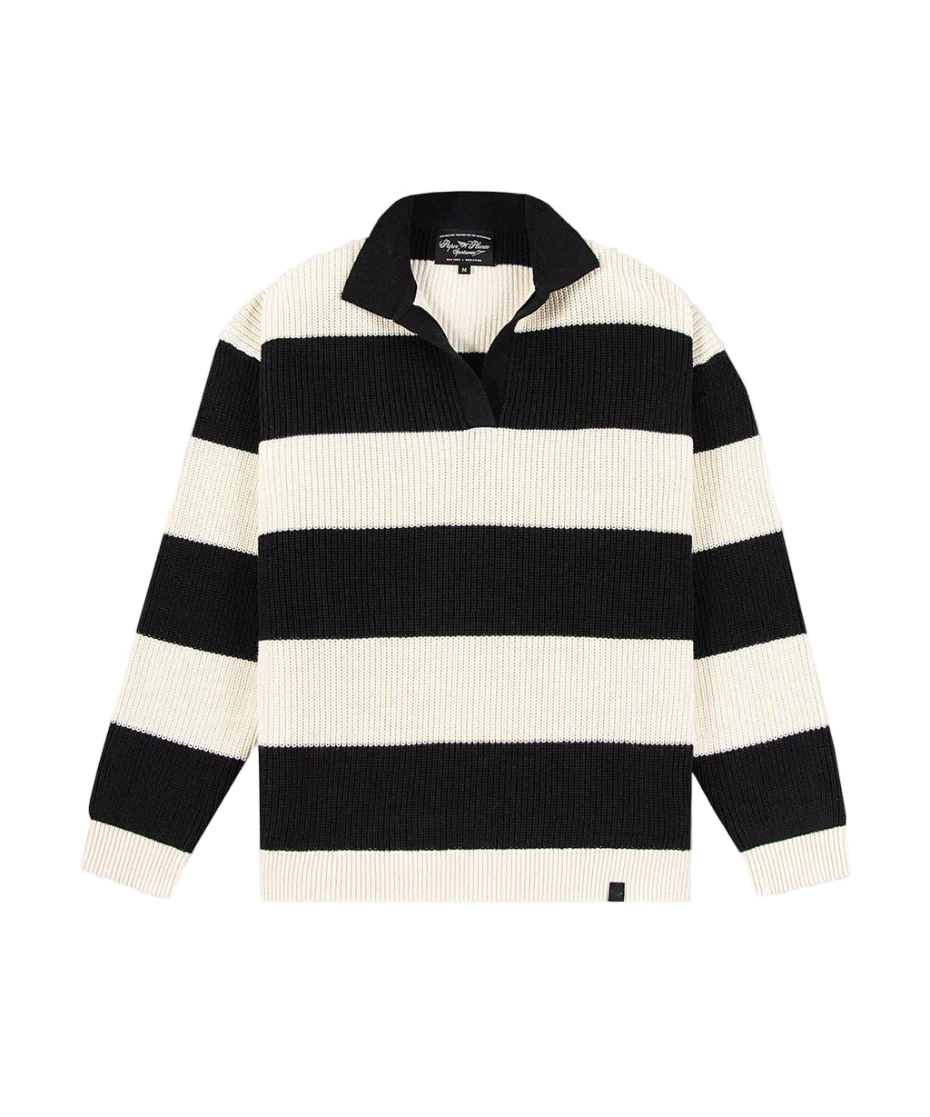 Sweater Polo Rugby - Black & White