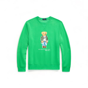 Rain Bear Fleece Sweatshirt - Green