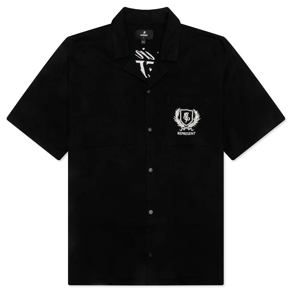 Represent Crest Shirt - Jet Black