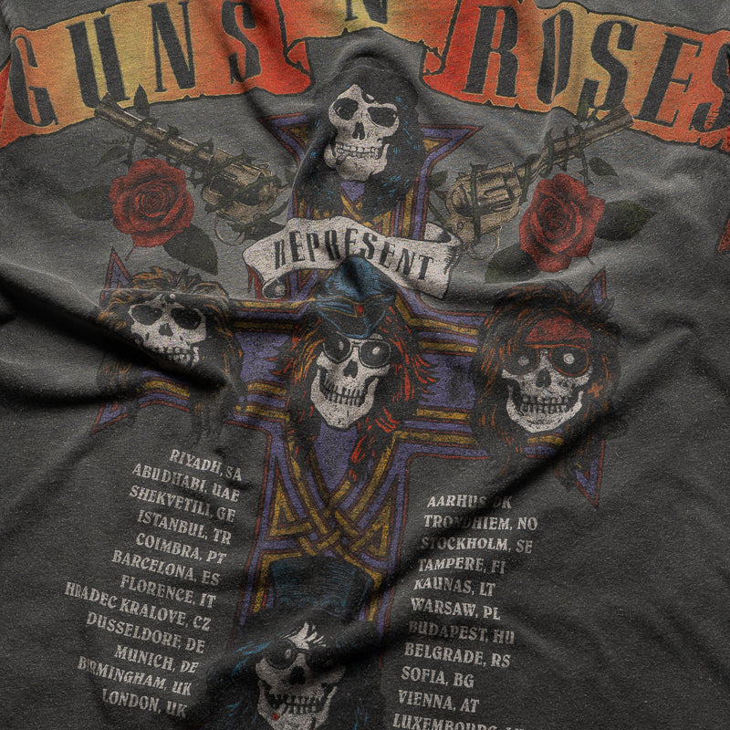 Guns N' Roses Tour T-Shirt - Stained Black