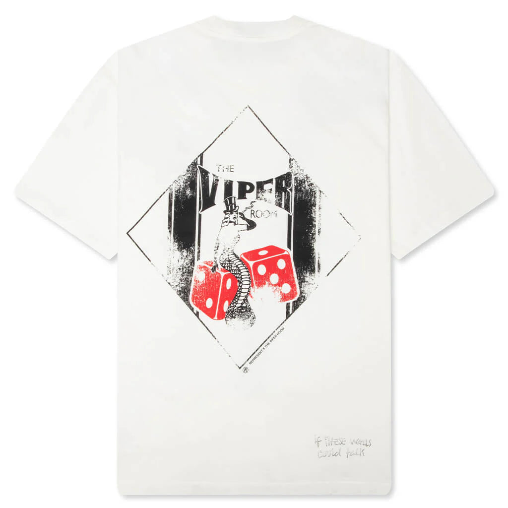 The Viper Room Dice T-Shirt - Flat White