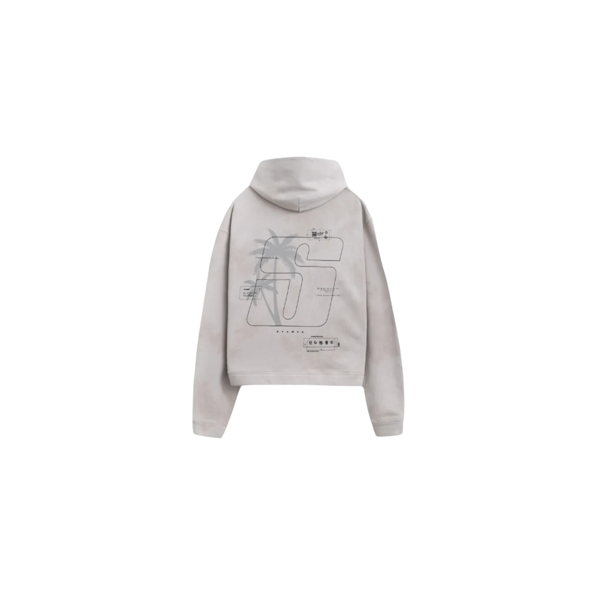 S24 Transit Tie Dye Cropped Hoodie - Sand Storm