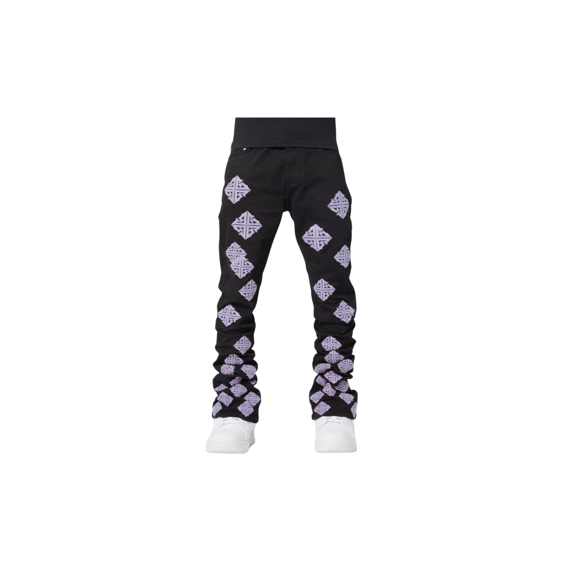 Lavender Icon Stacked Denim