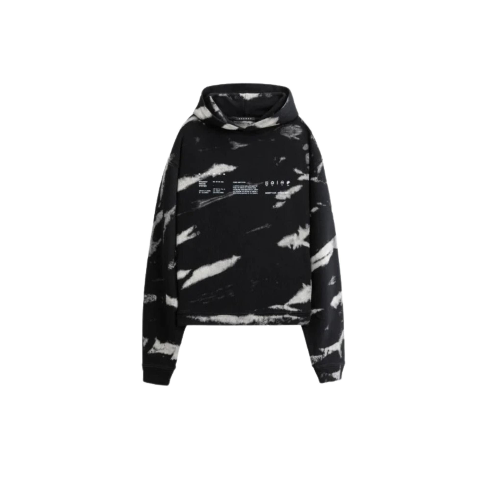 Sound System Hoodie - Black Tie Dye