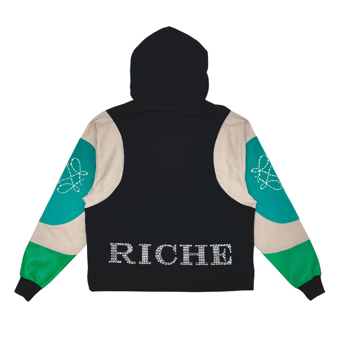 Embossed v hoodie