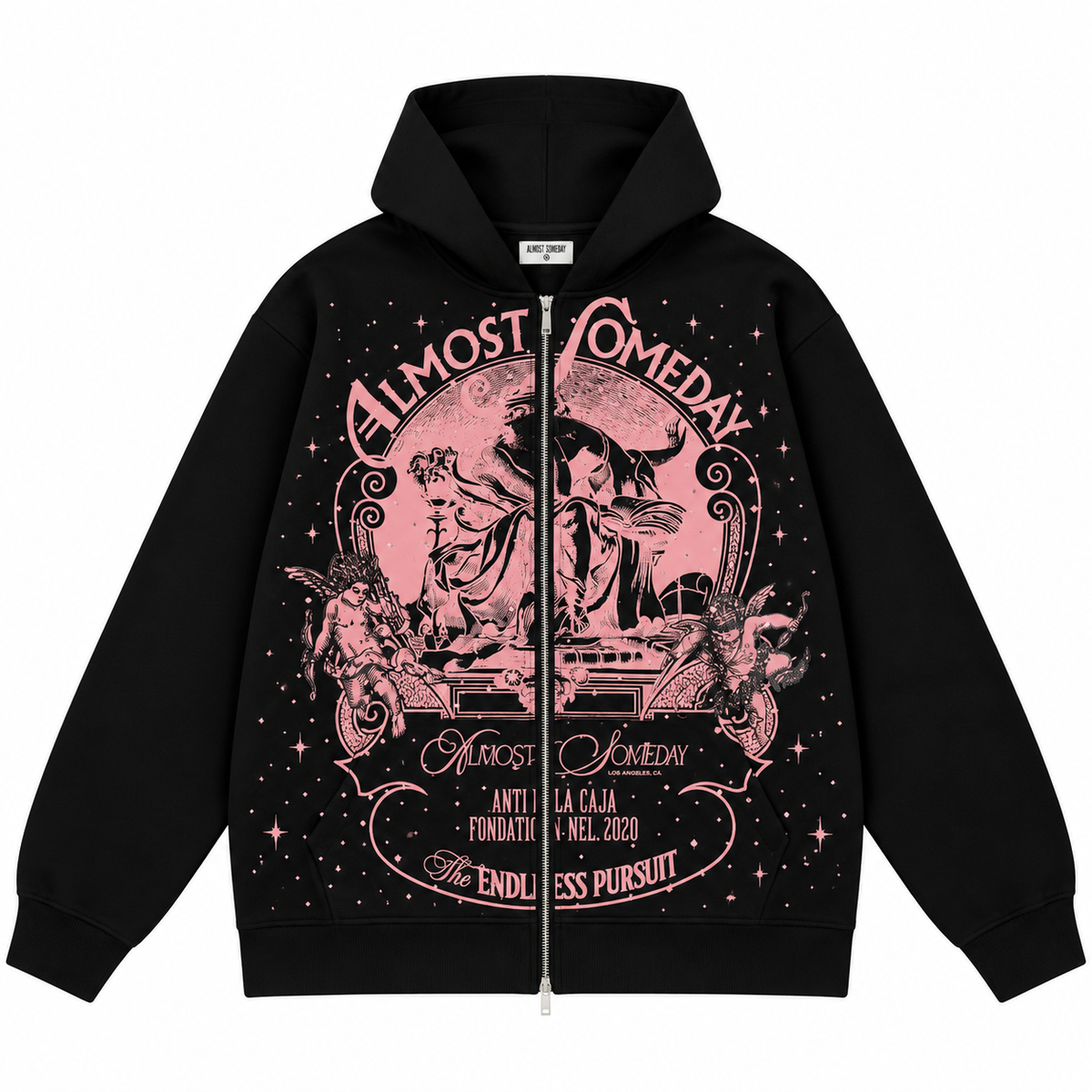 LAVISH ZIPUP HOODIE - BLACK