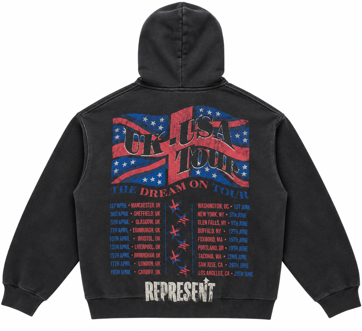 Dream On Tour hoodie - Sun Fade grey