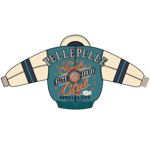 Elite Soda Club Jacket - Teal / Ivory / Navy / Orange