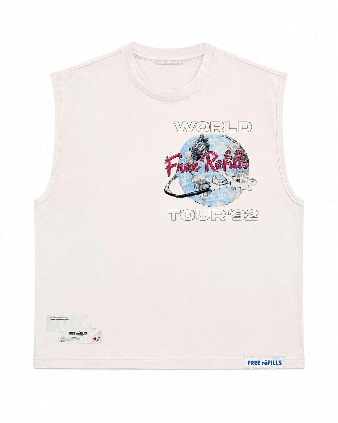 World Cut Off T-Shirt - Off White