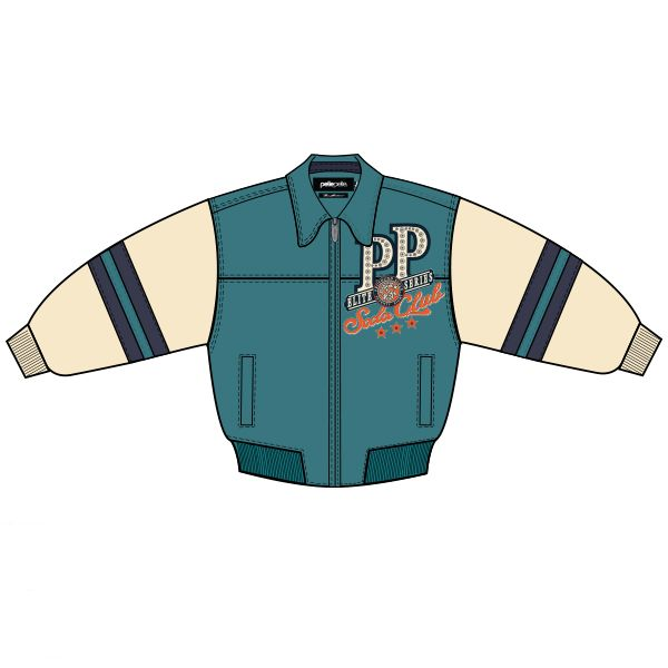 Elite Soda Club Jacket - Teal / Ivory / Navy / Orange