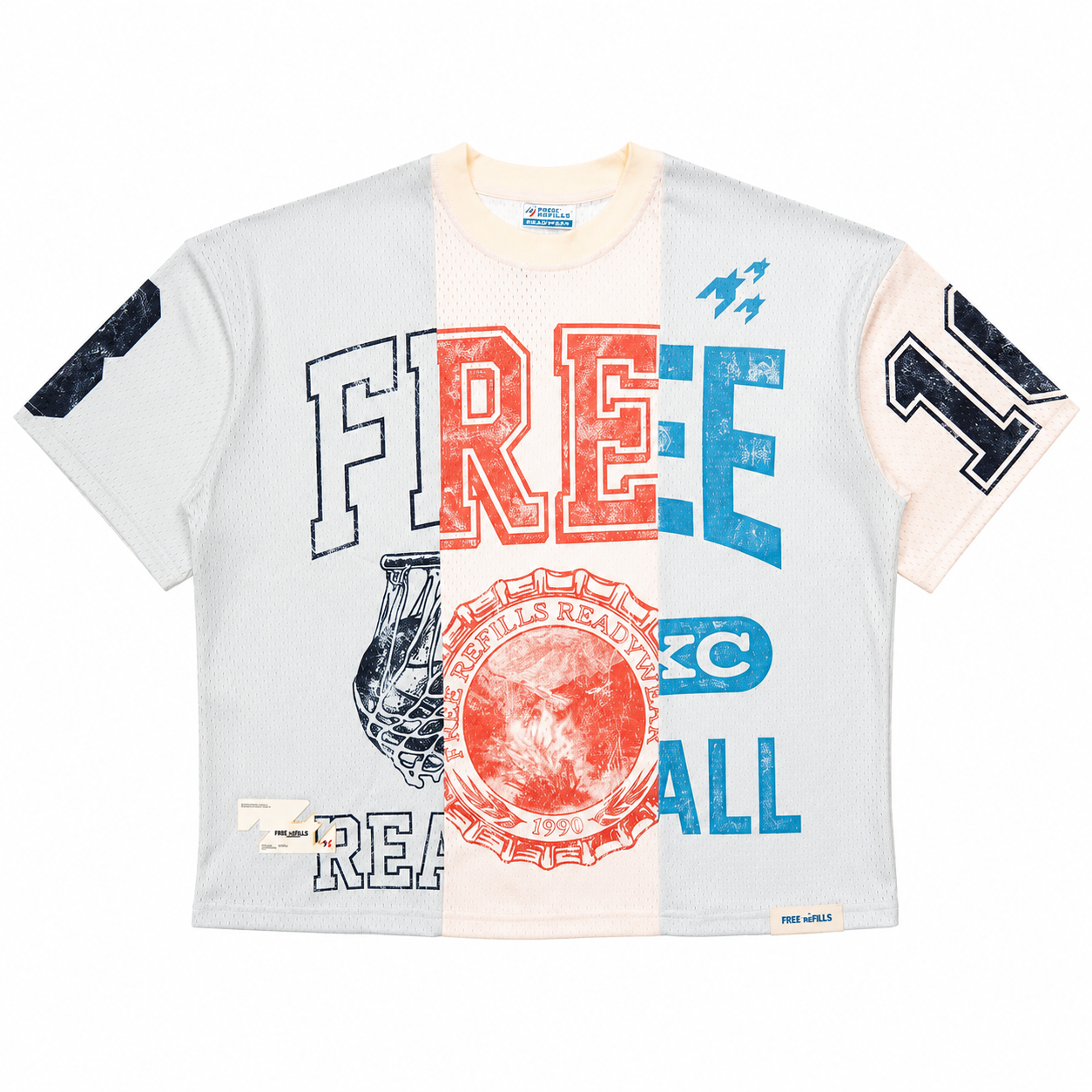 Split Jersey T-Shirt - Ivory