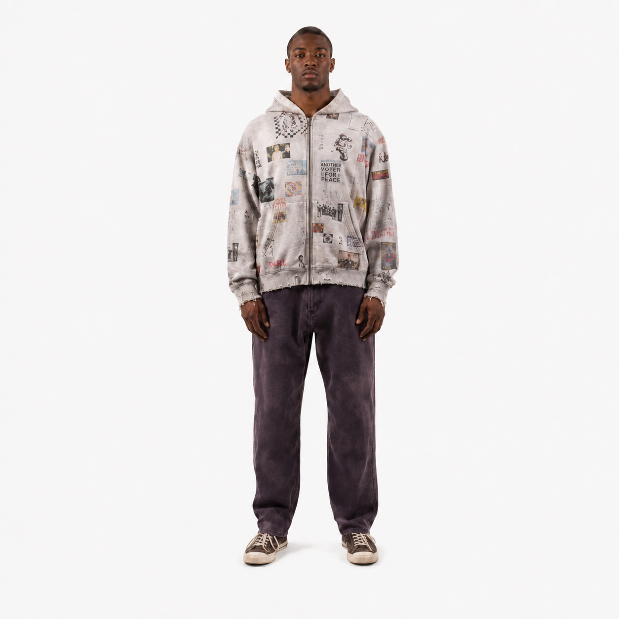 Construction Hoodie - Heather Grey