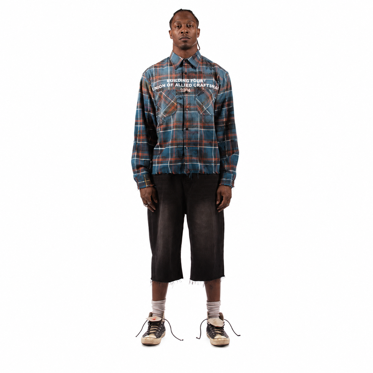 Slab LS Woven - Blue Plaid