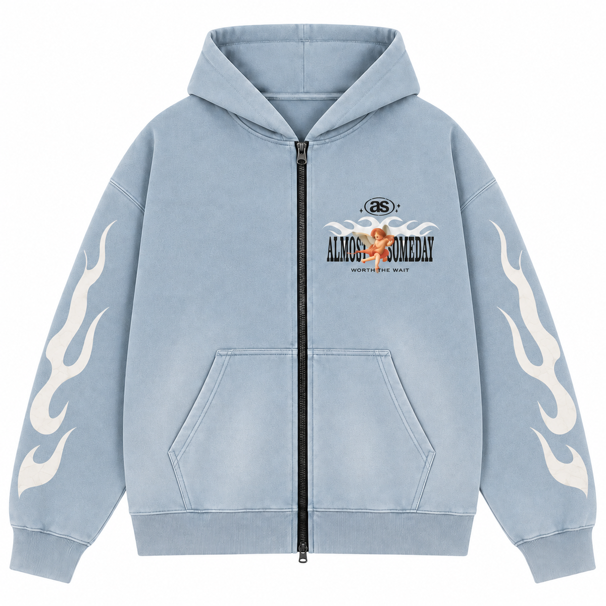 Members Zip Hoodie - Light Blue