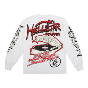 Hellstar Studios Records Long Sleeve Tee Shirt - White