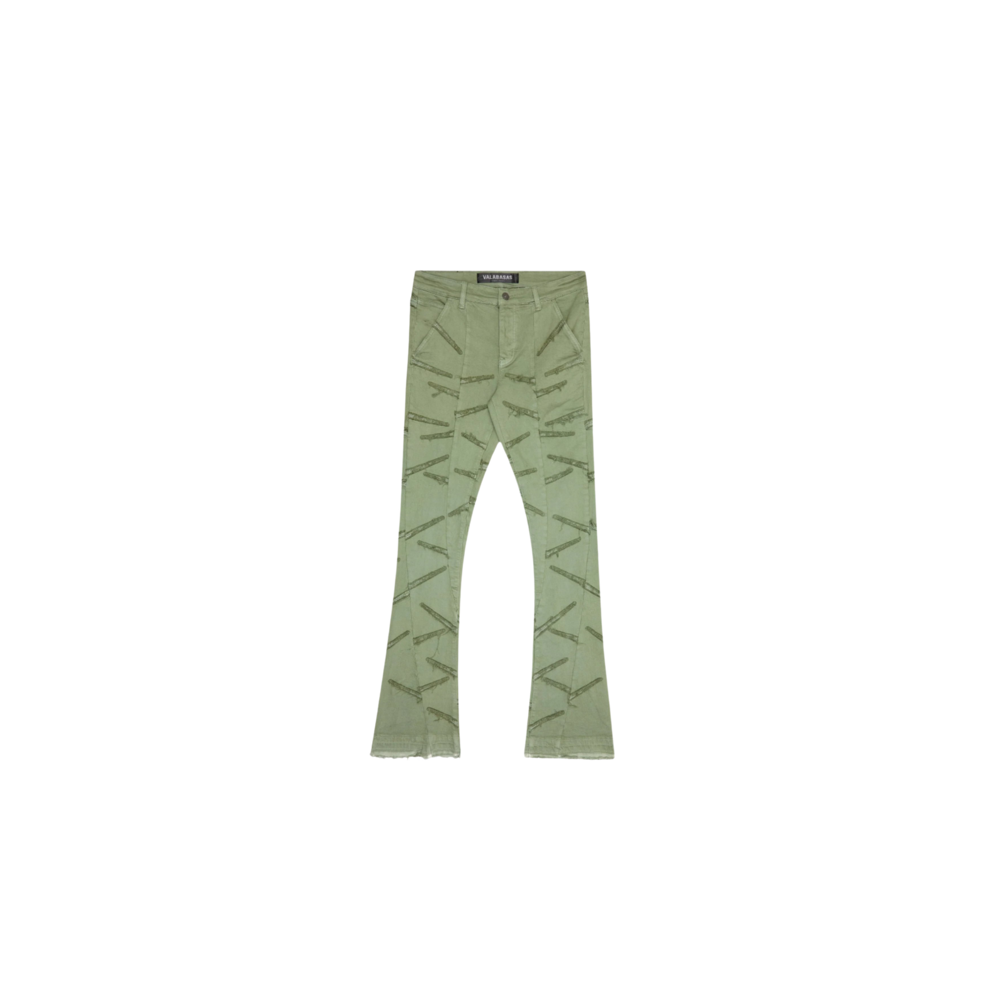 Saber Stacked Flare - Olive Wash