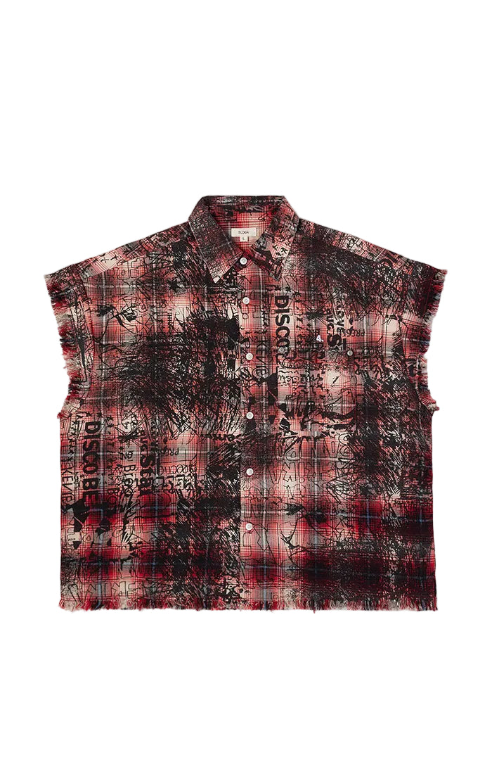 Arc Sleeveless Woven - Red Plaid