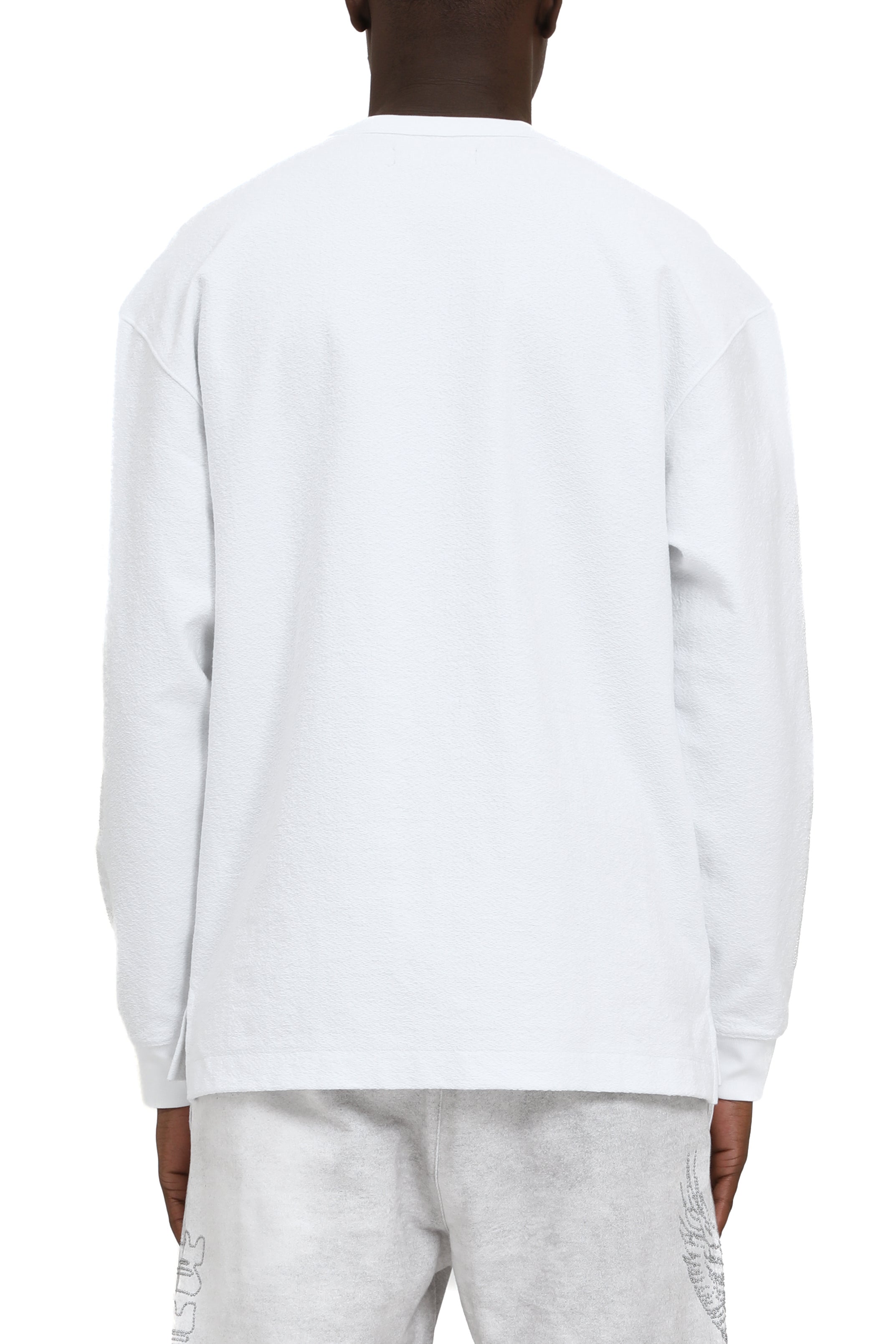 Hwt Textured Jersey Ls Tee - White