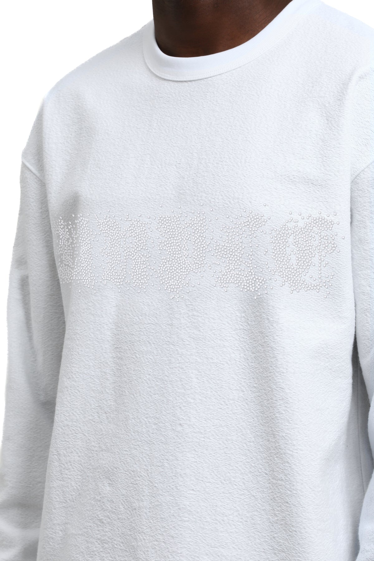 Hwt Textured Jersey Ls Tee - White