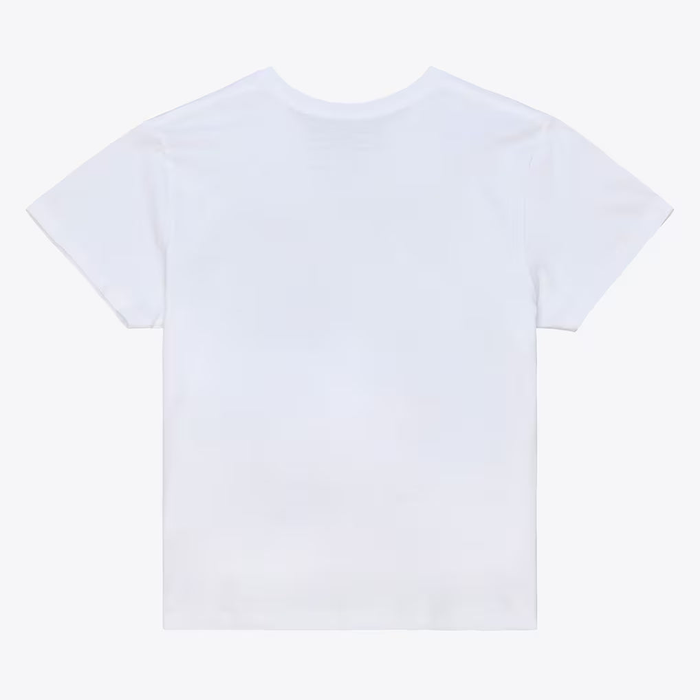 New York Knicks White Striped Logo Boxy T-Shirt - White