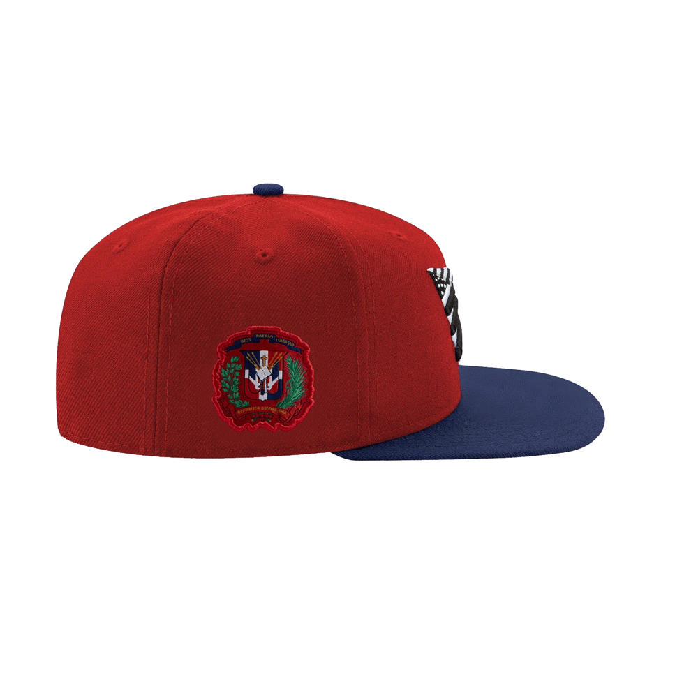 Dominican Republic Snapback Old School Fit - Scarlet